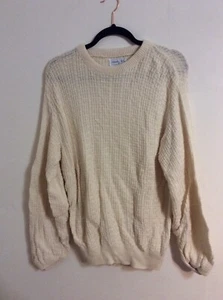 Vintage Neely Ltd Mens Sweater Size Medium Ivory - Picture 1 of 5
