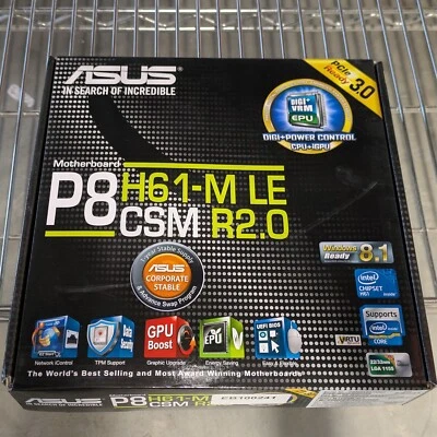 Asus P8H61-M LE/CSM R2.0, Intel Motherboard (New in box) - Изображение 1 из 2