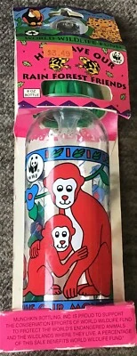 De Colección Mono Munchkin ~ Amigos del Bosque Lluvioso Animal Biberón 8oz Nuevo Foto 1 de 4