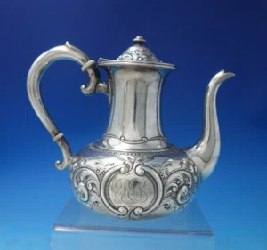 Repousse by Howard Sterling Silver Tea Pot #1896 7 1/2" x 6" 14.4 ozt. (#5692) - Picture 1 of 11