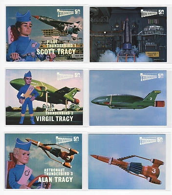 2015 Unstoppable Thunderbirds 50 Years Reflecto-Mirror Foil Chase Card Set of 10 - Image 1 of 2