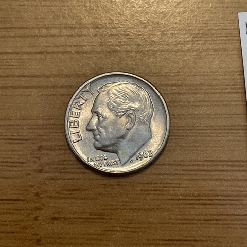 1962 D Roosevelt Dime 90% Silver - UNC Free Shipping 320 Cover