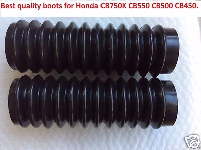 fit Honda CB750K CB500 CB550 CB450 CL450 350 2 NEW FORK GAITERS RUBBERS BOOTS - Изображение 1 из 2