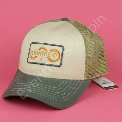 Johnnie-O Snapback Malla Camionero Sombrero Para Hombres Dorado Onda Rodante Logo Nuevo Foto 1 de 4
