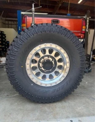 17X8.5 METHOD MR315 MACHINED WHEELS RIMS 33" MT TIRES CHEVY GMC 2500 HD 8x180 - Image 1 of 2