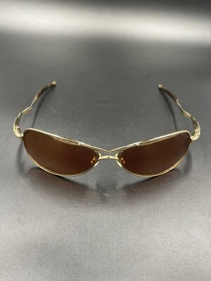 Oakley Crosshair 1.0 Polished Gold w/ VR28 Gold Iridium Lenses - Image 1 of 4