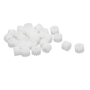 30pcs 12 Teeth 2.35mm Hole Dia Plastic Gear Wheel for Toy Car Motor Shaft - Picture 1 of 2