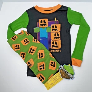 Juego de pijamas de Halloween Minecraft para niños talla 4 calabaza zombie ropa de dormir juegos - Imagen 1 de 12
