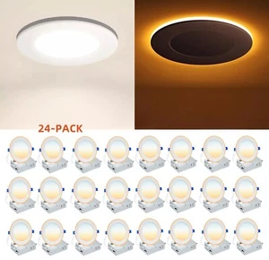 24 Pack 12W - 6 Inch 5CCT Ultra-Thin LED Recessed Ceiling Light Junction Box - Picture 1 of 14