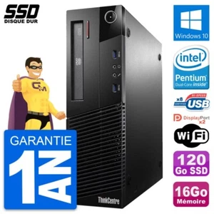 PC Lenovo ThinkCentre M93p SFF Intel G3220 RAM 16Go SSD 120Go Windows 10 Wifi - Photo 1/3