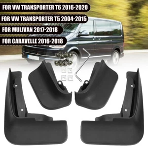 4Pc Stock Mud Flaps For Transporter T5 T6 Caravelle Mudguards Splash Guards - Picture 1 of 8