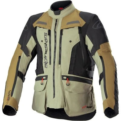 Men's Motorcycle Jacket L - Alpinestars Bogota Pro Drystar® - Olive-Fluid Yellow - Image 1 of 4