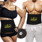 Sweat Waist Trimmer Belt Wrap Exercise Slimming Fat Burn Weight Loss Body Shaper