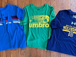 Girls Active Shirt Lot (Under Amour, Umbro)  Size Youth L & XL Free SHIP - Picture 1 of 7