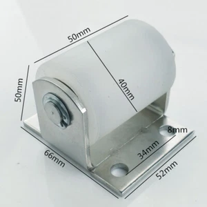 NSEE S55 2pk 50 x 40mm Sliding Gate Wheel Roller Stopper Stainless Steel Bracket - Picture 1 of 2