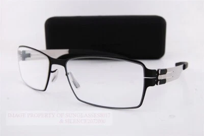 ¡Nuevo ic! Monturas de gafas berlin Gilbert T. negro/perla hechas en Alemania 55 mm Foto 1 de 4