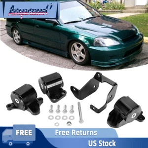 ⭐Kit de montaje intercambiable de motor de 2 pernos Billet de 3 piezas para Honda Civic serie B&D 1996-2000⭐ - Imagen 1 de 9