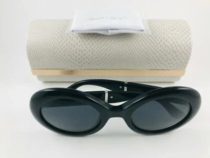 Jimmy Choo Sunglasses Wendy/S FA3IR Black w/ crystals Round NWT - Picture 1 of 7