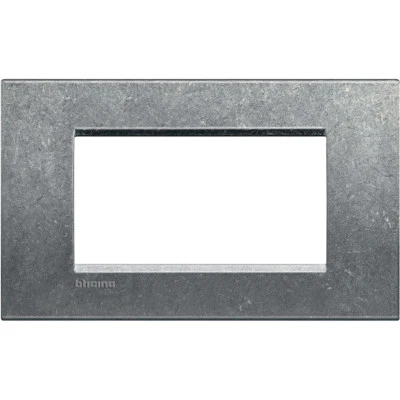 BTICINO LIVINGLIGHT PLACCA 4 MODULI QUADRATA LNA4804NA NATIVE