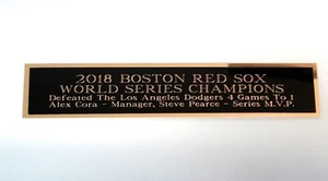 Boston Red Sox 2018 World Series maglia baseball vetrina targhetta 1,5 x 8" - Foto 1 di 12
