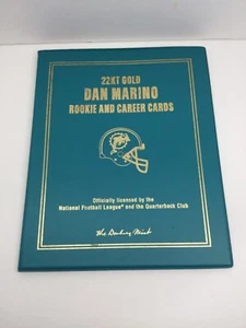 DAN MARINO 22K GOLD DANBURY MINT 2 CARDS N.F.L. ROOKIE & CAREER (I1376) - Picture 1 of 9