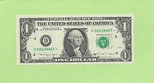 1988A* ..UNCIRC $1 D 0263 8867 * .... 1988A $1 D-* STAR NOTE FRN - Picture 1 of 2