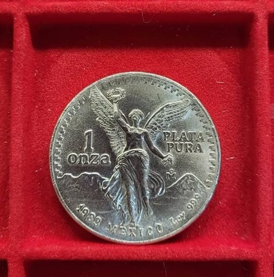 1983 Mexiko MEXICO Messico ARGENTO Silver plata LIBERTAD 1 Oz .999 - Immagine 1 di 2