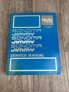 1992 GMC Truck Sonoma & Jimmy Light Truck Service Manual OEM Shop Repair - Picture 1 of 8