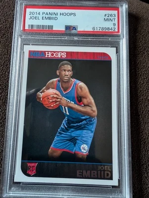 2014-15 NBA Hoops - Joel Embiid #263 (RC) - PSA 9 - Rookie Card - Image 1 of 2