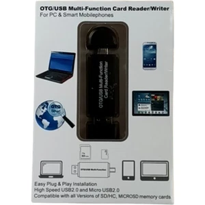 OTG USB Multi-Function Card Reader Writer SD MicroSD Compatible - Photo 1 sur 3