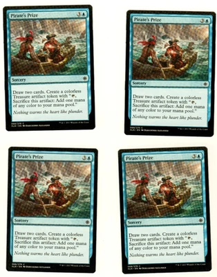 Set Of 4 Pirate’s Prize Ixalan 68/279 Common Magic the Gathering MTG Card - Image 1 of 4