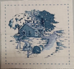 Marcus Bros ~ Landleben ~ "Gehöft" ~ Baumwollstoff Panel ~ 8"x8" - Bild 1 von 3