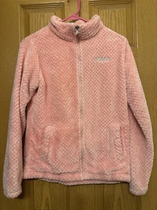 Columbia Fleece Jacket Girls Size XL 18-20 Pink Fuzzy Cozy - Picture 1 of 6