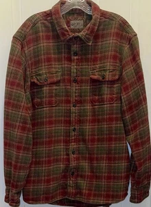 Herren Vintage Orvis klassisch rotbraun kariert schwer Flanell Hemd Jacke Größe 2X - Bild 1 von 10