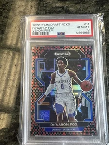 2022 De’Aaron Fox Panini Prizm Draft Picks Venom Prizm Psa 10 🔥 SSP Spurs - Picture 1 of 4