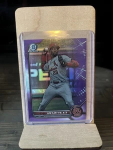 JORDAN WALKER 2022 Bowman Draft - Cromo #BDC-36 Viola Rifrattore /250 Cardinali - Foto 1 di 2