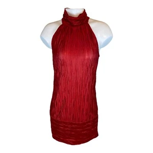 Studio Y Cocktail Dress Women’s Small Red Sleeveless High Neck Sexy Made In USA - Picture 1 of 8