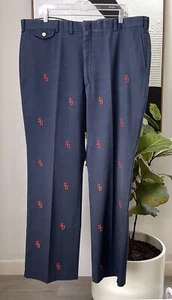 Vtg Men's John Alexander SU Embroidered Syracuse University Pants Navy 38 X 31 - Picture 1 of 4