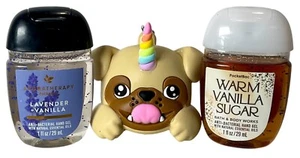 Bath & Body Works Pug Unicorn Pocket Bac 2 Sanitizer Holder 2" No Light - Picture 1 of 2