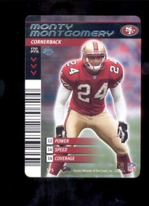 2002 NFL Showdown MONTY MONTGOMERY San Francisco 49ers Card