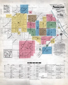 1918 Map of Arkadelphia Clark County Arkansas - Picture 1 of 3