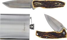 Schrade Uncle Henry Fixed & Folding Knife Set Stainless Steel Blades - 1183278