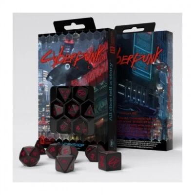 Q-WORKSHOP Cyberpunk RPG Red Dice Set (7) - englisch