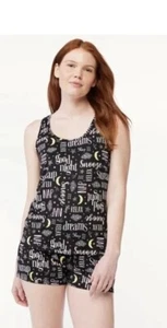 Joyspun Women's Size L Black Tank Top Pajama Short Set 2-Piece NWT* - Picture 1 of 11