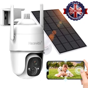 Hacevida solarbetriebene intelligente Überwachungskamera & Solarpanel AI brandneu - Bild 1 von 7