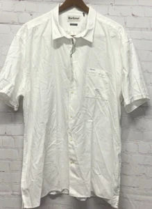 Barbour 2XL XXL Men's Nelson Summer Shirt Short Sleeve NEW Linen Blend White - Picture 1 of 6