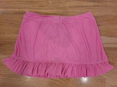 OP Swim Skirt Ruffled Hem Elastic Waist Cover up Pink Girls L Large JRs - Image 1 of 4