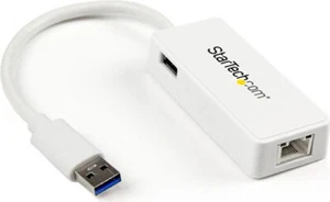 Adattatore USB 3.0 a Ethernet Gigabit NIC con porta USB StarTech USB31000SPTW - Foto 1 di 6