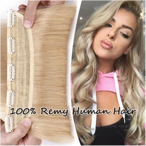 Extension Capelli Umani One Piece Clip In Remy 100% Mezza Testa Piena Balayage 100gr - Foto 1 di 43
