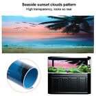 Pvc Adhesive Seaside Sunset Clouds Pattern Aquarium Background Poster Sticke Ftd